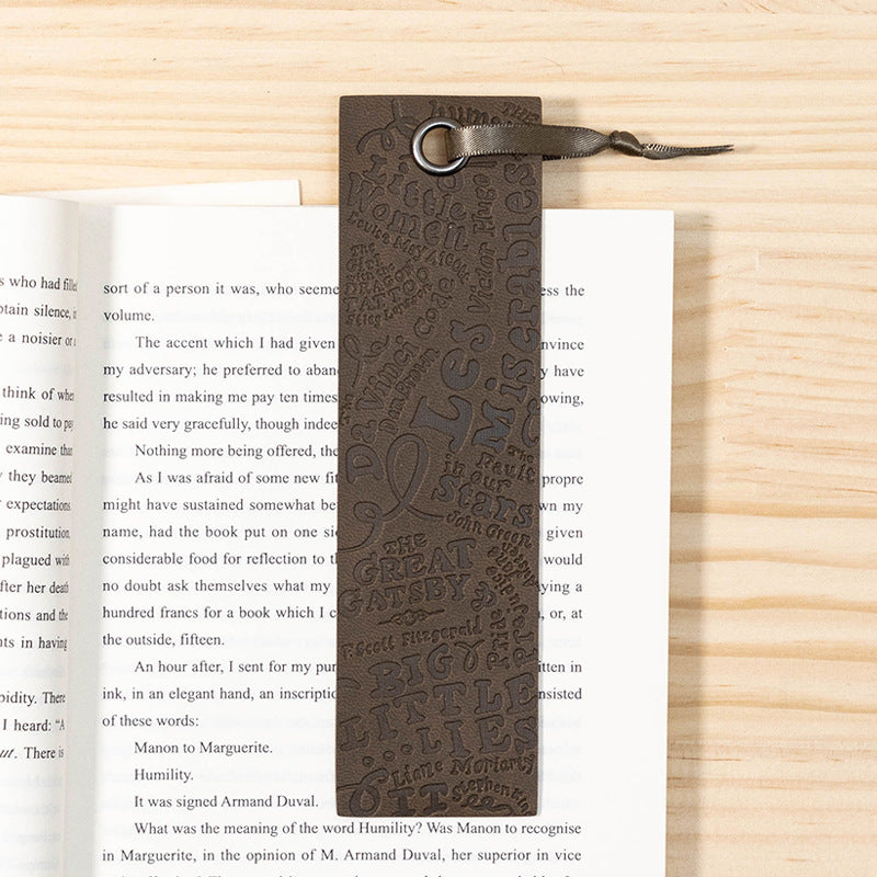 Wholesale Vintage English embossed leather bookmark